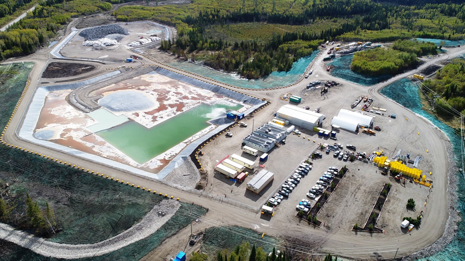 Aerial view of Newmont’s border mine