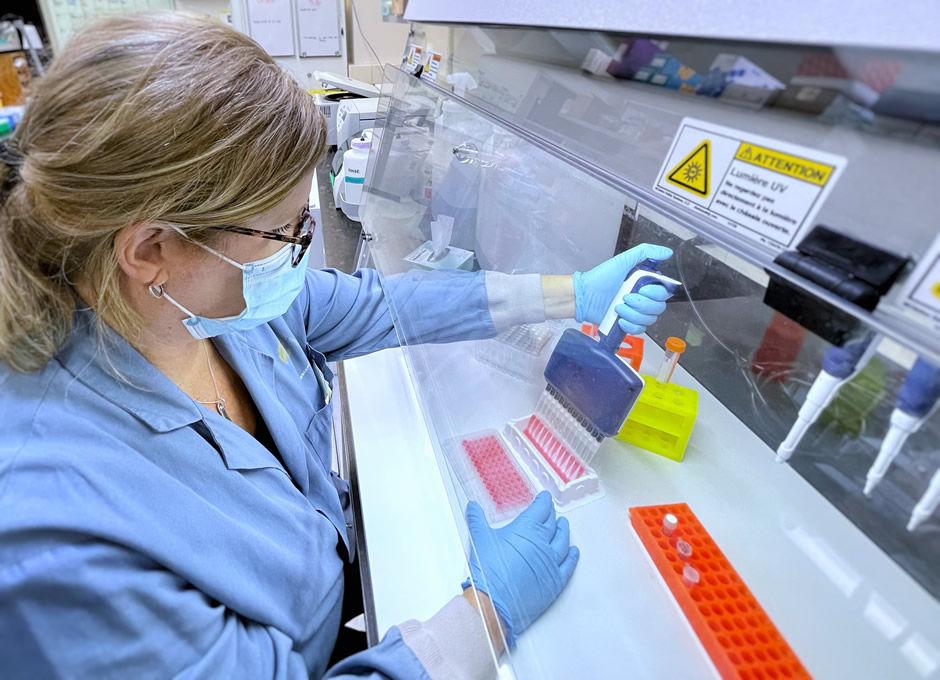 L’employée de Treadwell, Karen, qui fait la découverte du criblage à haut débit avec les lymphocytes T primaires