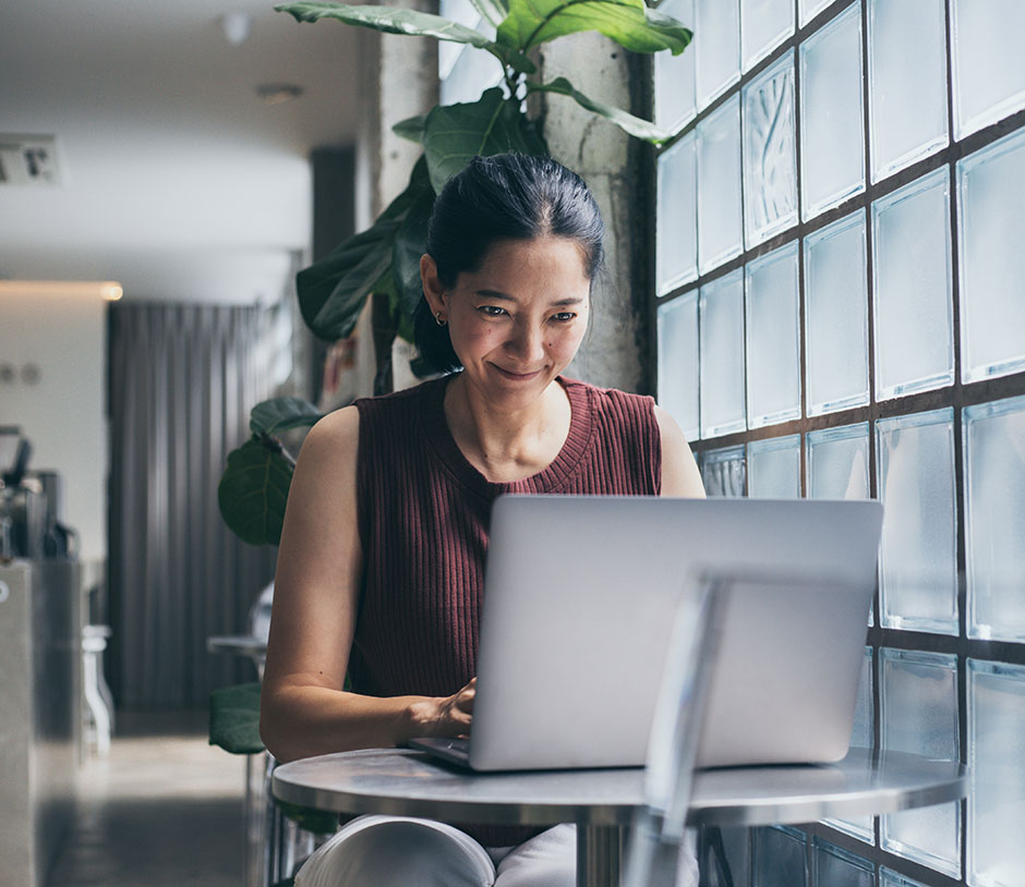 An entrepreneur learning cybersecurity education online