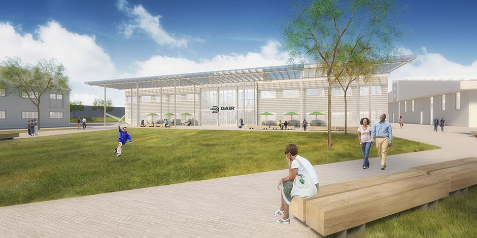 A rendition of DAIR's completed facilities.
