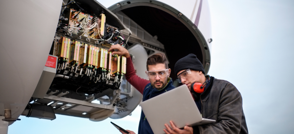 Students working at DAIR's state-of-the-art labs working on equipment.