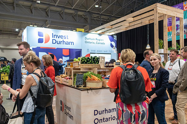 Invest Durham's booth at Collision, 2022 in Toronto, Ontario, Canada