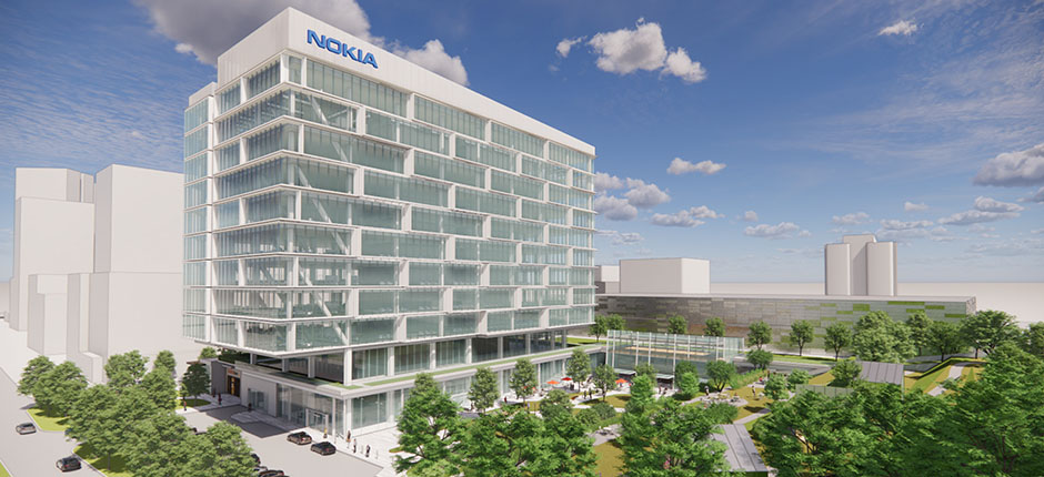 Rendu architectural des installations de Nokia