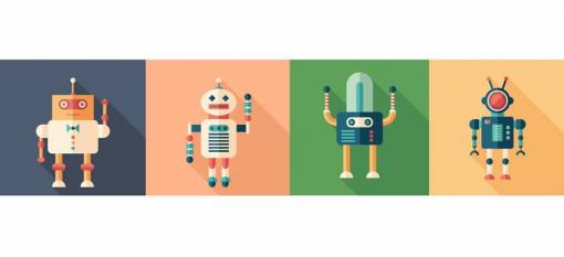 Cartoon images of 4 robots